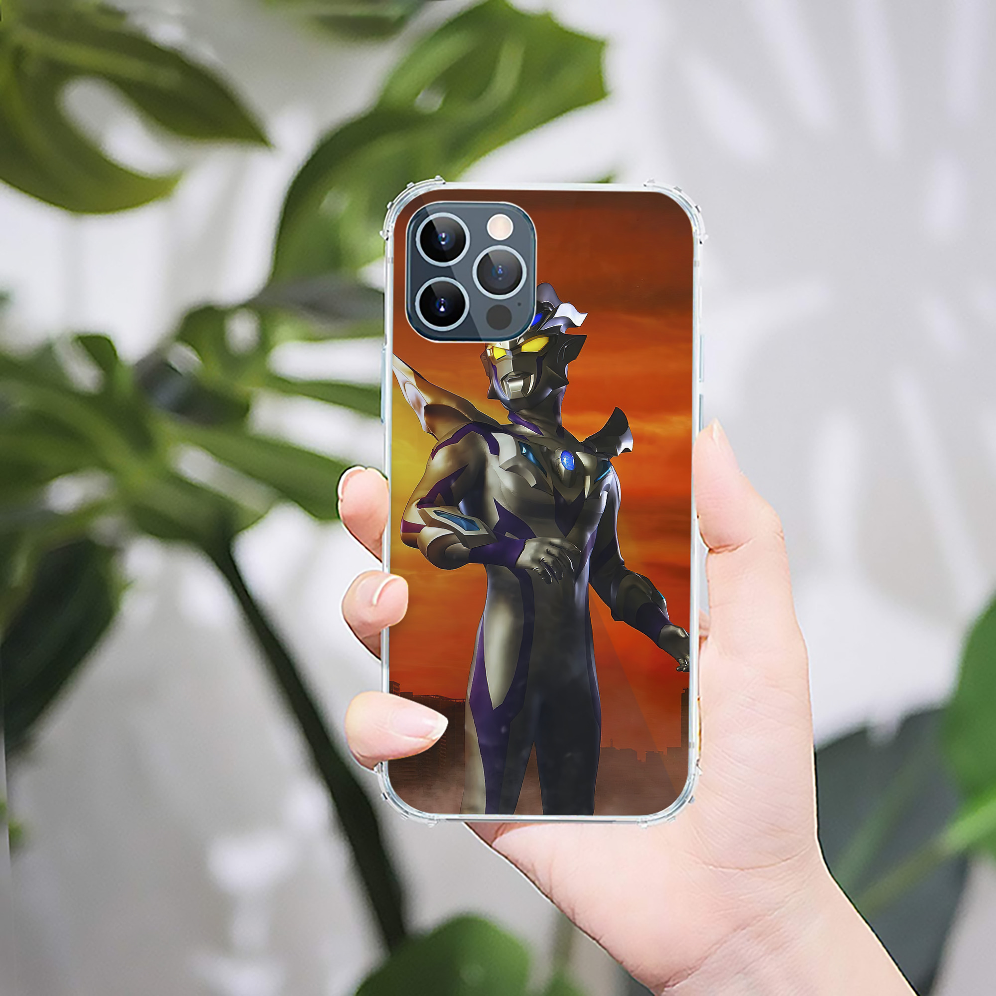 （画像用） ウルトラマン Ultraman 【iPhone 12シリーズ対応】透明スマホケース（クリアソフトケース）